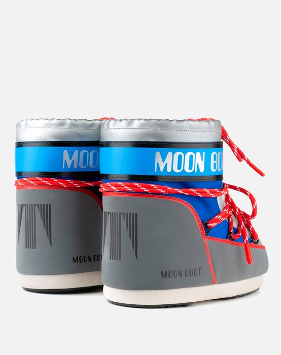 Icon Low Space Racing Silver Støvle - Silver/Blue/Red